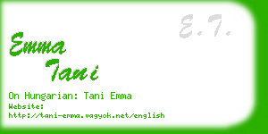 emma tani business card